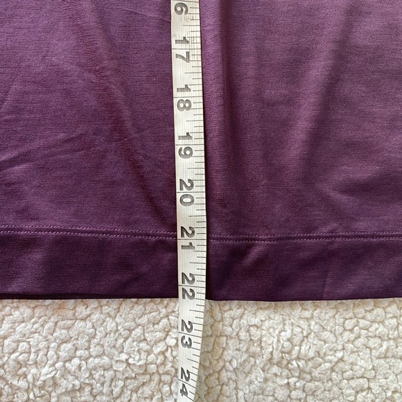 Athleta Purple Vapor Hooded Sheer Pullover Cropped Tee Sz: Large - Picture 7 of 9